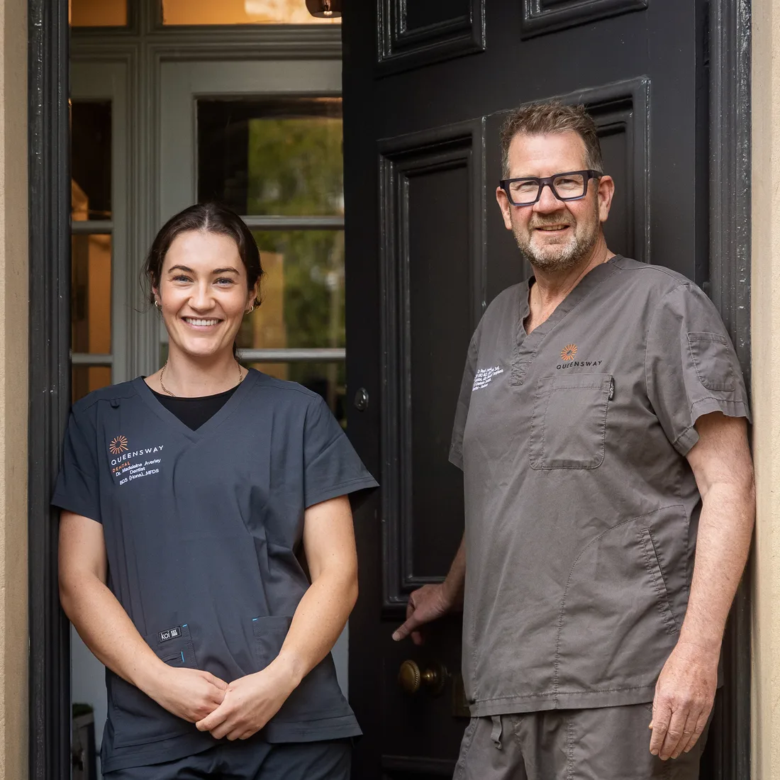 Patient eating and smiling comfortably with a dental bridge Patient eating and smiling comfortably with a dental bridge