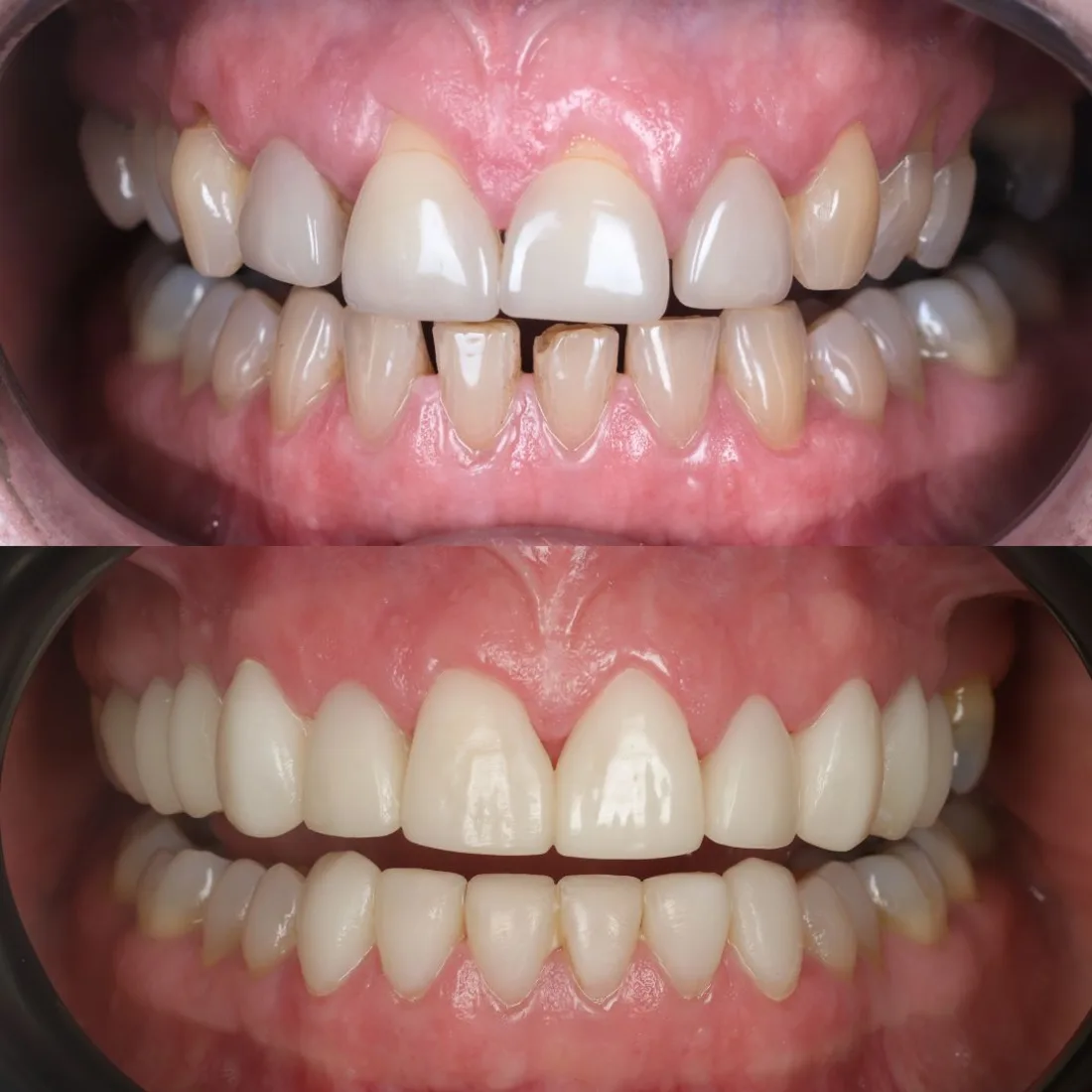 Close-up of a smile treated for gum disease at Queensway Dental Close-up of a smile treated for gum disease at Queensway Dental