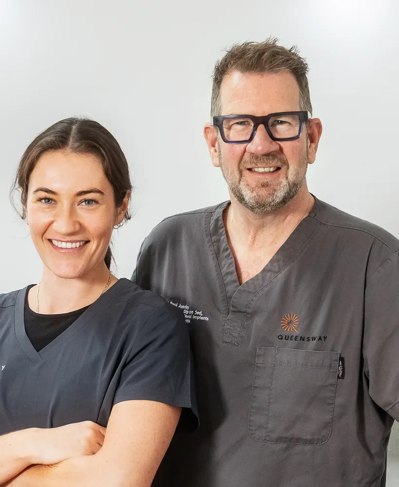 Queensway Dental founder Dr Paul Averley with Dr Maddie Averley Queensway Dental founder Dr Paul Averley with Dr Maddie Averley
