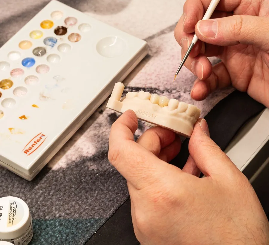 Specialist clinician at Queensway Dental planning a referred implant case