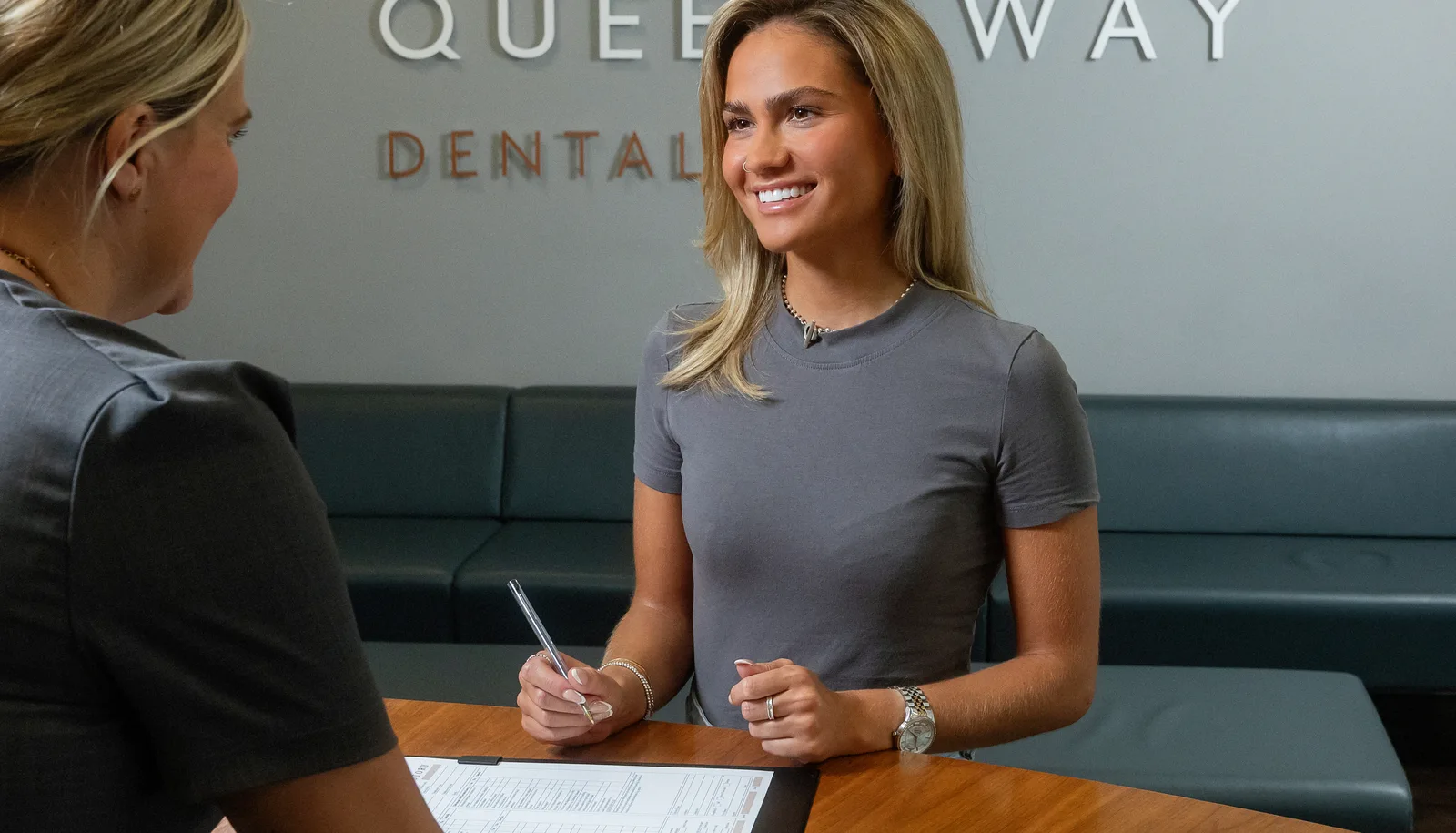 A happy patient after their dental visit