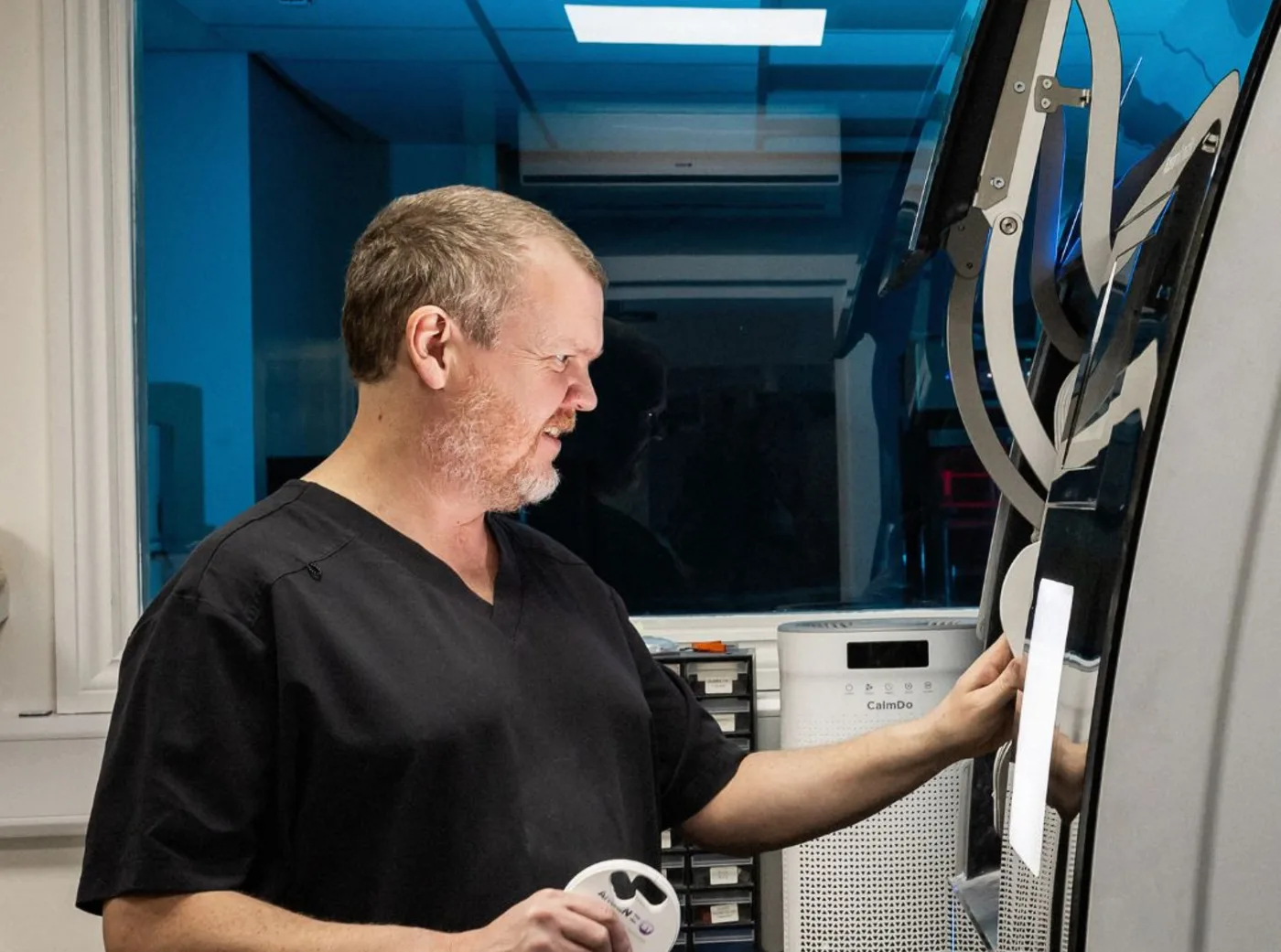 A 3D-printed Trial Smile being prepared in the Queensway Dental on-site lab A 3D-printed Trial Smile being prepared in the Queensway Dental on-site lab