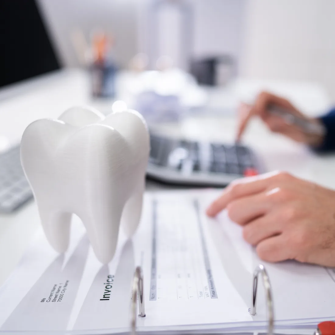 An example dental finance plan spread over monthly payments